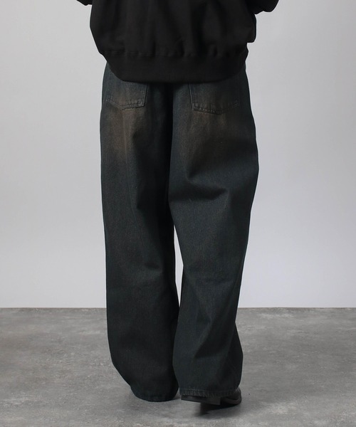 NYLAUS（ナイラス）の「【Nylaus】ヴィンテージ デニムワイドパンツ デニムパンツ ワイドパンツ（デニムパンツ・メンズ・ブルー/ブラック/ネイビー/チャコール・M/LL/L）」の22枚目の写真