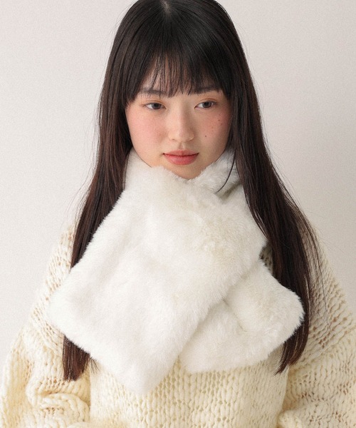Heather(ヘザー)の「ファーティペット 599176(マフラー・レディース・ベージュ/グレー/アイボリー・ONE SIZE)」の18枚目の写真