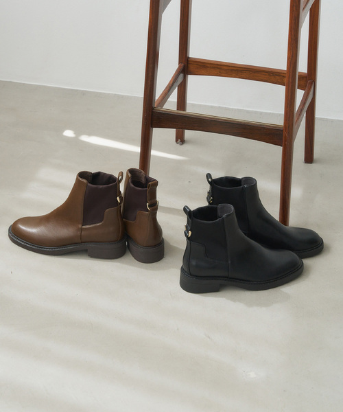 LE TALON（ルタロン）の「モールドストレッチショートブーツ（ブーツ・レディース・ブラウン/ブラック系その他・MEDIUM/SMALL/X-SMALL/X-LARGE/LARGE）」の3枚目の写真