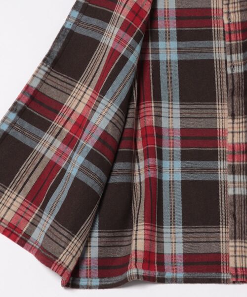 BEVERLY HILLS POLO CLUB（ビバリーヒルズポロクラブ）の「【BEVERLY HILLS POLO CLUB/ビバリーヒルズポロクラブ】シャギーチェックジャケット（その他アウター・レディース・レッド/パープル/ブラウン/グレー・MEDIUM）」の14枚目の写真