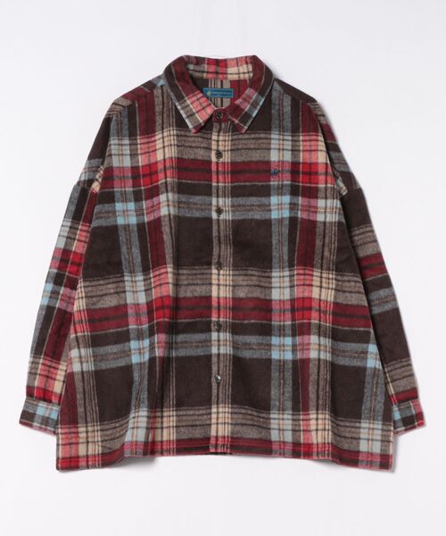 BEVERLY HILLS POLO CLUB（ビバリーヒルズポロクラブ）の「【BEVERLY HILLS POLO CLUB/ビバリーヒルズポロクラブ】シャギーチェックジャケット（その他アウター・レディース・レッド/パープル/ブラウン/グレー・MEDIUM）」の10枚目の写真