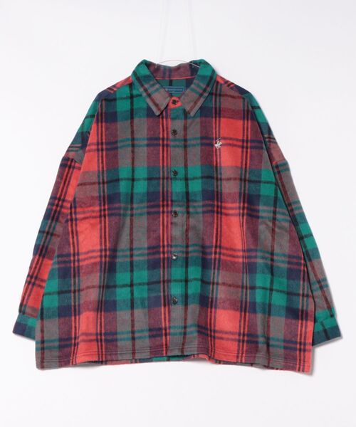 BEVERLY HILLS POLO CLUB（ビバリーヒルズポロクラブ）の「【BEVERLY HILLS POLO CLUB/ビバリーヒルズポロクラブ】シャギーチェックジャケット（その他アウター・レディース・レッド/パープル/ブラウン/グレー・MEDIUM）」の12枚目の写真