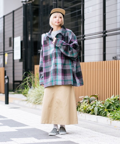 BEVERLY HILLS POLO CLUB（ビバリーヒルズポロクラブ）の「【BEVERLY HILLS POLO CLUB/ビバリーヒルズポロクラブ】シャギーチェックジャケット（その他アウター・レディース・レッド/パープル/ブラウン/グレー・MEDIUM）」の5枚目の写真