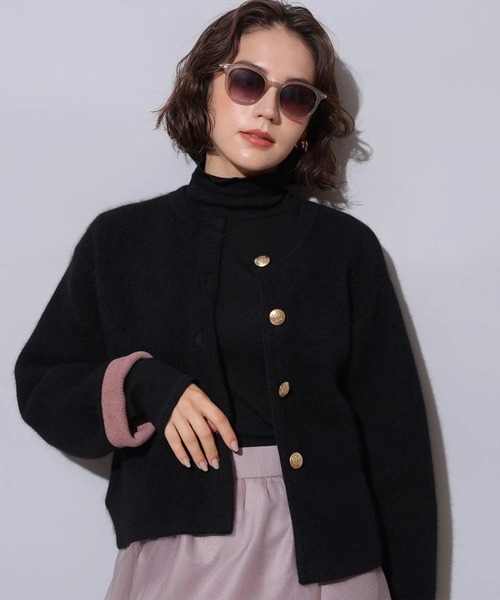 金ボタンFURニットジャケット（ニット/セーター）｜Arpege story