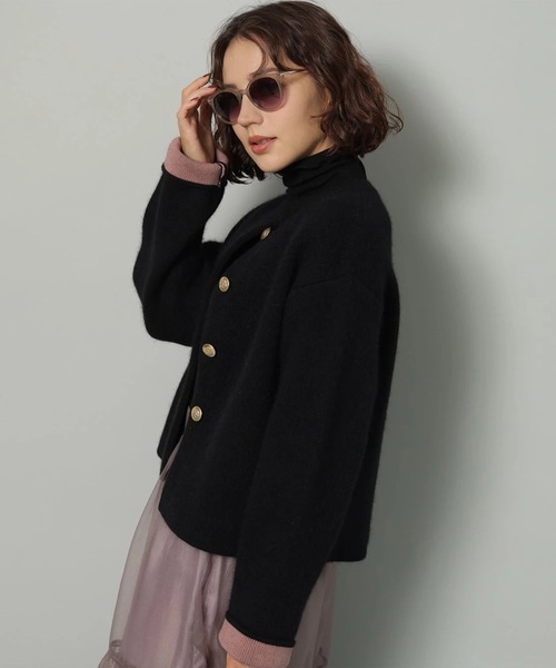 【新品未使用】金釦ニットジャケット　アルページュストーリー 金ボタンFURニットジャケット（ニット/セーター）｜Arpege story