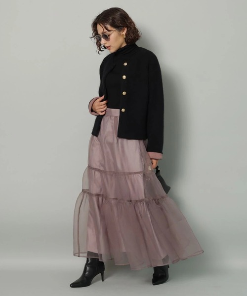 金ボタンFURニットジャケット（ニット/セーター）｜Arpege story