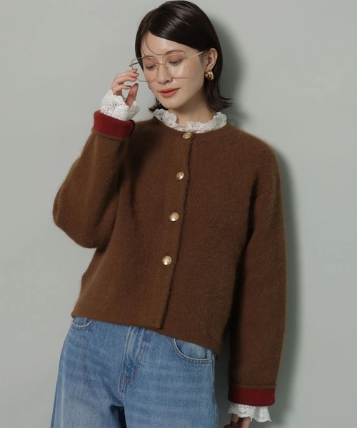 金ボタンFURニットジャケット（ニット/セーター）｜Arpege story