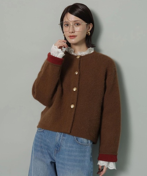 金ボタンFURニットジャケット（ニット/セーター）｜Arpege story