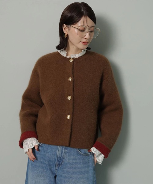金ボタンFURニットジャケット（ニット/セーター）｜Arpege story