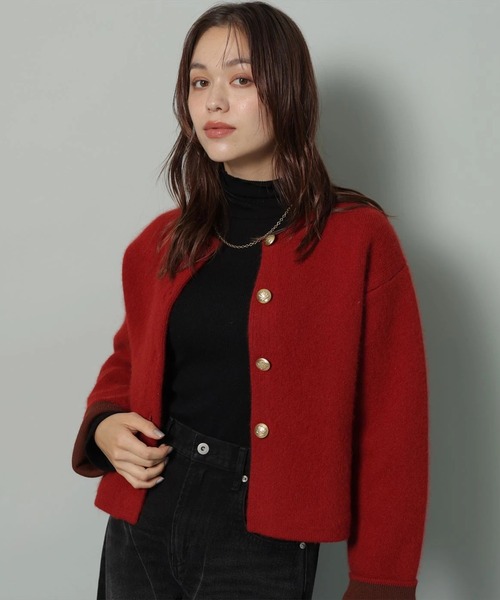 Arpege story 金ボタンニットジャケット 金ボタンFURニットジャケット（ニット/セーター）｜Arpege story