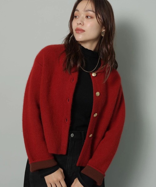 最終値下げ【新品未使用】金釦ニットジャケット　アルページュストーリー 金ボタンFURニットジャケット（ニット/セーター）｜Arpege story