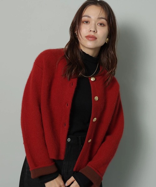 金ボタンFURニットジャケット（ニット/セーター）｜Arpege story