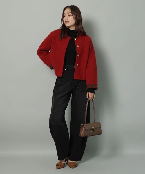 金ボタンFURニットジャケット（ニット/セーター）｜Arpege story