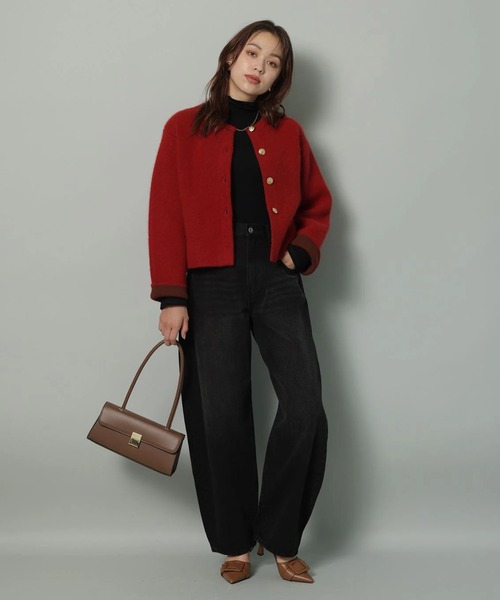 金ボタンFURニットジャケット（ニット/セーター）｜Arpege story