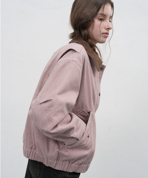 GENERAL IDEA(ジェネラルアイデア)の「【GENERAL IDEA】コーデュロイ襟ワークジャケット / CORDUROY COLLAR PADDING WORK JACKET(ブルゾン・レディース・カーキ/ピンク・L/M/S)」の13枚目の写真