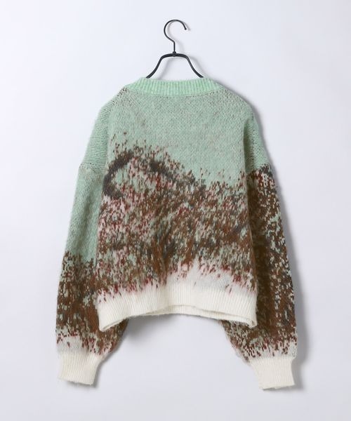 JEANASIS(ジーナシス)の「landscape ブラッシュプルオーバー/610575(ニット/セーター・レディース・ブラック系その他/グレー系その他/グリーン系その他・FREE)」の4枚目の写真