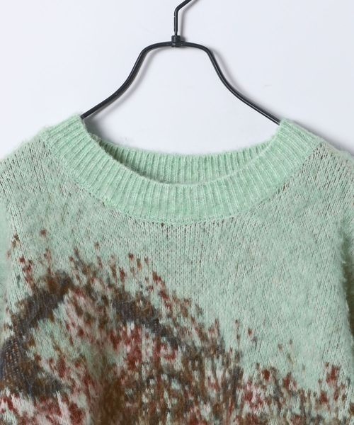 JEANASIS(ジーナシス)の「landscape ブラッシュプルオーバー/610575(ニット/セーター・レディース・ブラック系その他/グレー系その他/グリーン系その他・FREE)」の5枚目の写真