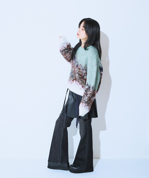 JEANASIS(ジーナシス)の「landscape ブラッシュプルオーバー/610575(ニット/セーター・レディース・ブラック系その他/グレー系その他/グリーン系その他・FREE)」の18枚目の写真