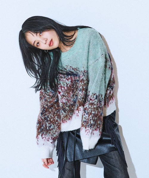 JEANASIS(ジーナシス)の「landscape ブラッシュプルオーバー/610575(ニット/セーター・レディース・ブラック系その他/グレー系その他/グリーン系その他・FREE)」の21枚目の写真