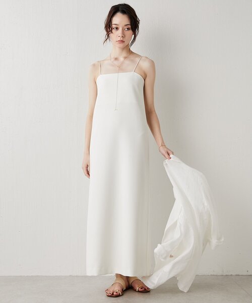 Whim Gazette(ウィムガゼット)の「キャミワンピース(ワンピース・レディース・ブラック/オフホワイト・FREE)」の8枚目の写真