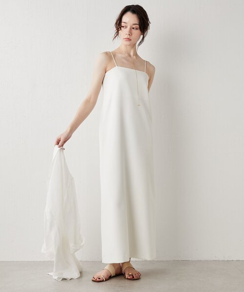 Whim Gazette(ウィムガゼット)の「キャミワンピース(ワンピース・レディース・ブラック/オフホワイト・FREE)」の9枚目の写真