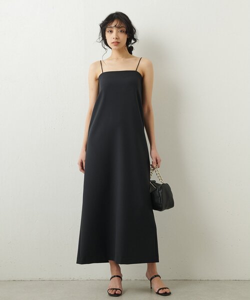 Whim Gazette(ウィムガゼット)の「キャミワンピース(ワンピース・レディース・ブラック/オフホワイト・FREE)」の3枚目の写真