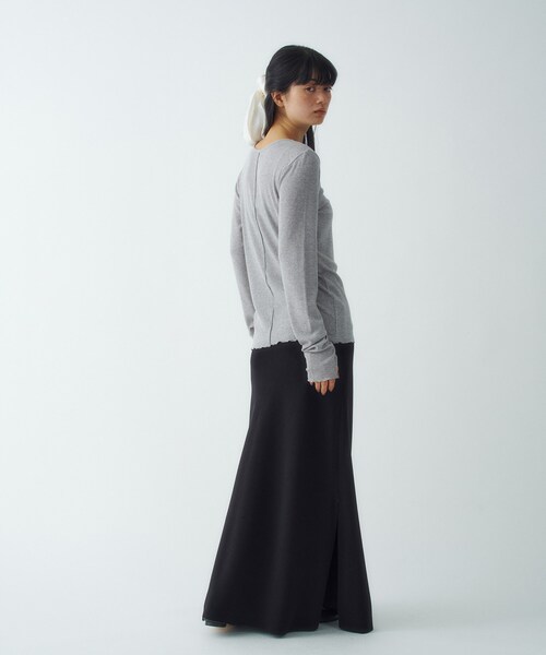 CODE A(コードエー)の「twist sheer rib LS(Tシャツ/カットソー・レディース・ライトブルー/ライトグレー/ホワイト・00)」の12枚目の写真