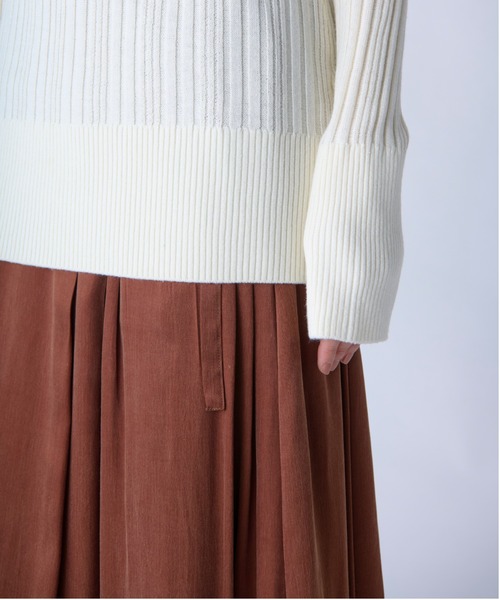 c/est(シーエ)の「【 c/est / シーエ 】 EESTERA -TUCK PLEATS SKIRT- / タックプリーツスカート 2536002 API(スカート・レディース・ブラック/ブラウン・FREE)」の5枚目の写真