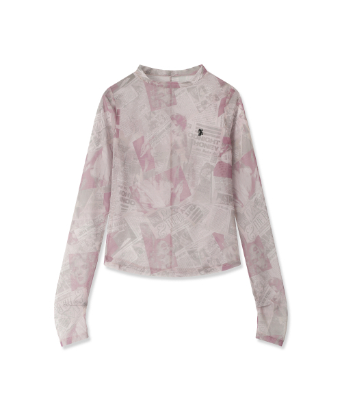 AVANDRESS（アバンドレス ）の「マリリン シースルー ロングスリーブ - 2COL（Tシャツ/カットソー・レディース・ブラック/ピンク・SMALL/MEDIUM）」の4枚目の写真