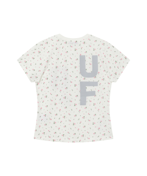 BAUF（バウフ）の「BロゴスリムフィットTシャツ[フラワーホワイト]（Tシャツ/カットソー・レディース・その他・FREE）」の3枚目の写真