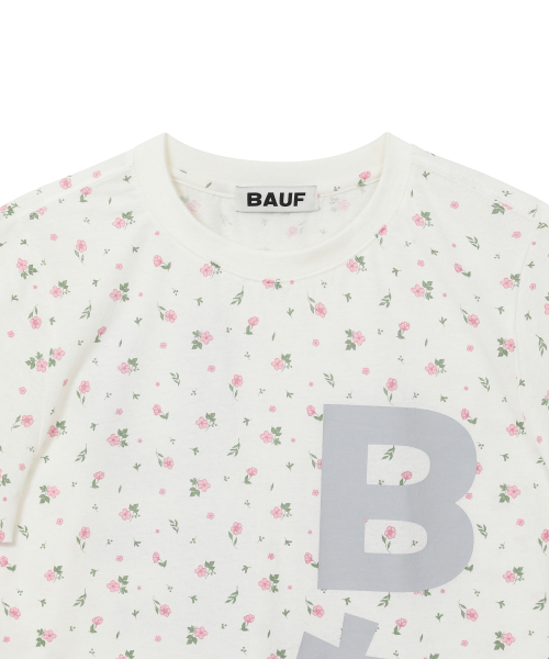 BAUF（バウフ）の「BロゴスリムフィットTシャツ[フラワーホワイト]（Tシャツ/カットソー・レディース・その他・FREE）」の4枚目の写真