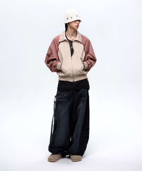 RSSC(アールエスエスシー)の「STITCHED RAGLAN BLOUSON - PINK/BEIGE(ブルゾン・レディース・その他・1/2)」の6枚目の写真