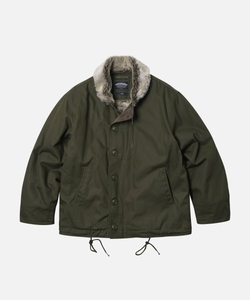 FRIZMWORKS(フリズムワークス)の「EDGAR N-1 DECK JACKET _ OLIVE(その他アウター・メンズ・その他・SMALL/MEDIUM/LARGE/X-LARGE)」の1枚目の写真