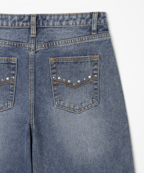 MILLO WOMEN（ミロウーマン）の「スタッドワイドジーン[ブルー]（デニムパンツ・レディース・その他・SMALL/MEDIUM）」の7枚目の写真
