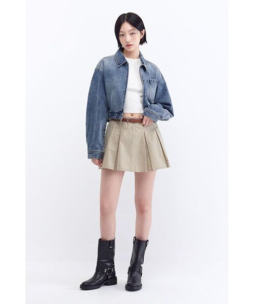MUSINSA STANDARD WOMAN（ムシンサスタンダードウーマン）の「ウィメンズスリムクロップクルーネックTシャツ[ホワイト]（Tシャツ/カットソー・レディース・その他・SMALL/MEDIUM/LARGE/X-LARGE/X-SMALL）」の6枚目の写真