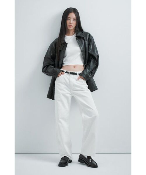 MUSINSA STANDARD WOMAN（ムシンサスタンダードウーマン）の「ウィメンズスリムクロップクルーネックTシャツ[ホワイト]（Tシャツ/カットソー・レディース・その他・SMALL/MEDIUM/LARGE/X-LARGE/X-SMALL）」の12枚目の写真