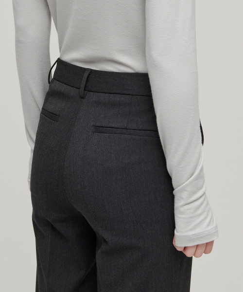 MUSINSA STANDARD WOMAN（ムシンサスタンダードウーマン）の「ウィメンズセミブーツカットヒドゥンバンディングスラックス[チャコールグレー]（スラックス・レディース・その他・34/32/30/31/24/25/26/27/28/29）」の7枚目の写真