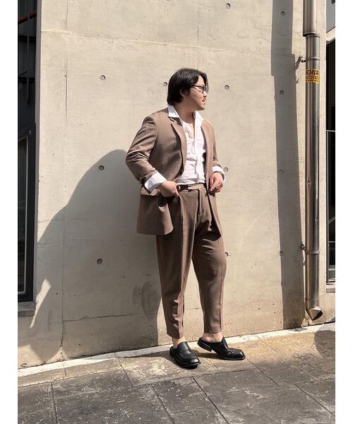 MUSINSA STANDARD（ムシンサスタンダード）の「キャロットヒドゥンバンディングクロップドスラックス[ダスティベージュ]（スラックス・メンズ・その他・27/28/29/30/26/31/32/33/34/36/38）」の9枚目の写真