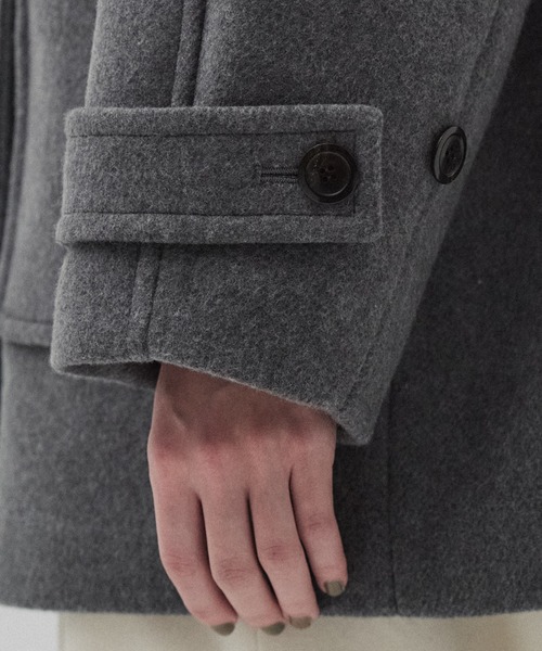 PUBLIC TOKYO（パブリックトウキョウ）の「ワイドラペルコート（ステンカラーコート・レディース・ダークグレー/ブラウン・1/2）」の22枚目の写真