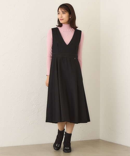 TO BE CHIC(トゥー ビー シック)の「ホームスパン ジャンパースカート(ジャンパースカート・レディース・グレー系その他2/ブラック・40/42)」の6枚目の写真