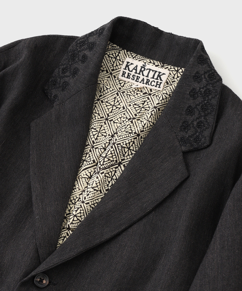 【新品未使用】Kartik Research/カルティック リサーチ　ジャケット KARTIK RESEARCH(カーティックリサーチ) 刺繍ジャケット オフホワイト
