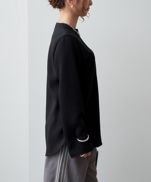 VERMEIL par iena（ヴェルメイユパーイエナ）の「アンティークジョーゼットブラウス（シャツ/ブラウス・レディース・ホワイト/ブラック・FREE）」の5枚目の写真