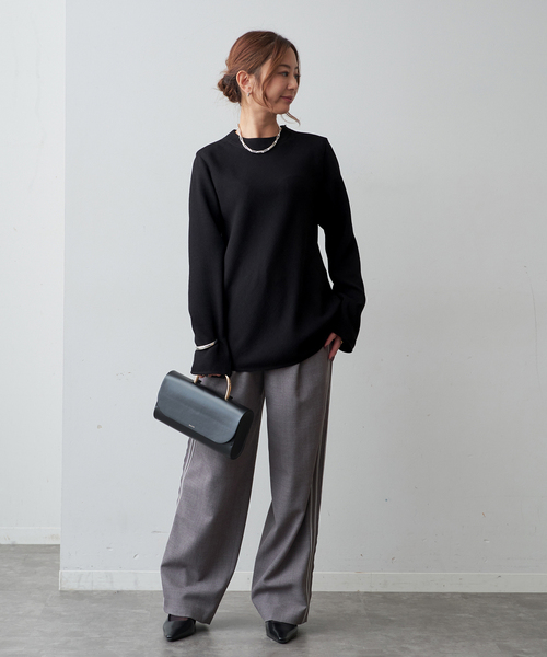 VERMEIL par iena（ヴェルメイユパーイエナ）の「アンティークジョーゼットブラウス（シャツ/ブラウス・レディース・ホワイト/ブラック・FREE）」の6枚目の写真