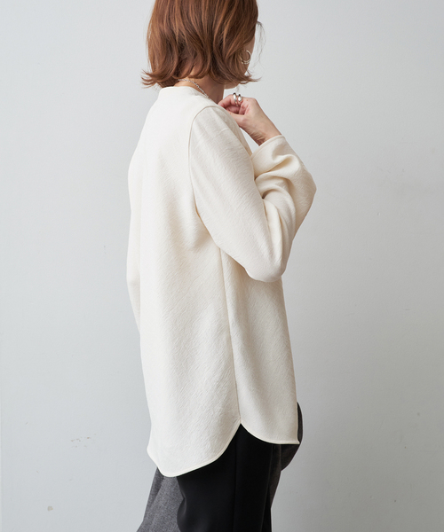 VERMEIL par iena（ヴェルメイユパーイエナ）の「アンティークジョーゼットブラウス（シャツ/ブラウス・レディース・ホワイト/ブラック・FREE）」の10枚目の写真