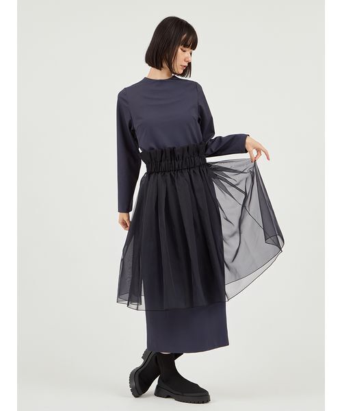 emmi（エミ）の「【限定カラーあり】【金子綾 for emmi】ハイネックワンピースセット（ワンピース・レディース・ブラック/ブラウン/ネイビー・0/1）」の9枚目の写真