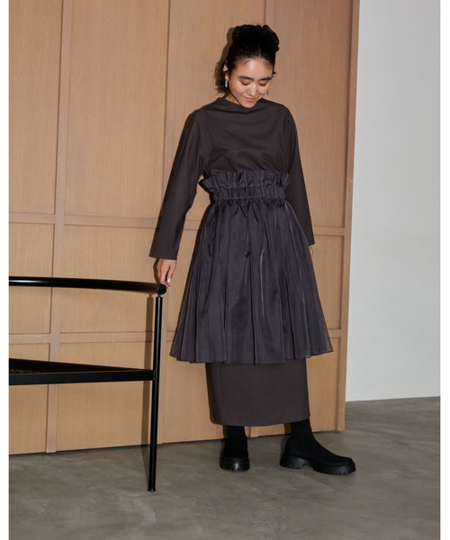 emmiブラウンサイズ1 セール】【限定カラーあり】【金子綾 for emmi】ハイネックワンピース