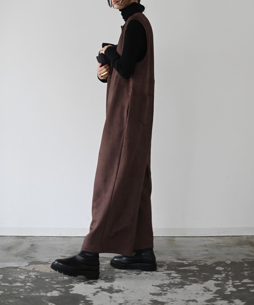 Marient（マリエント）の「エコスウェードフロントジップオールインワン（つなぎ/オールインワン・レディース・ブラウン・S）」の7枚目の写真