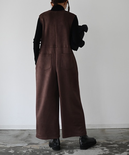 Marient（マリエント）の「エコスウェードフロントジップオールインワン（つなぎ/オールインワン・レディース・ブラウン・S）」の8枚目の写真