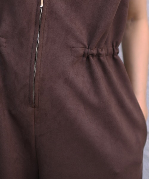 Marient（マリエント）の「エコスウェードフロントジップオールインワン（つなぎ/オールインワン・レディース・ブラウン・S）」の12枚目の写真