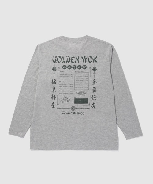 Mac-House（マックハウス）の「【T-GRAPHICS / ティーグラフィックス】フードメニュー長袖Ｔシャツ（Tシャツ/カットソー・メンズ・ネイビー/オフホワイト/グレー/ホワイト/ブラック・S/M/L/XL）」の4枚目の写真